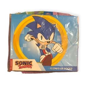 Sonic the Hedgehog 12 Days Of Socks 4 Crew & 8 Low Cut Socks Mens Shoe Size 6-12